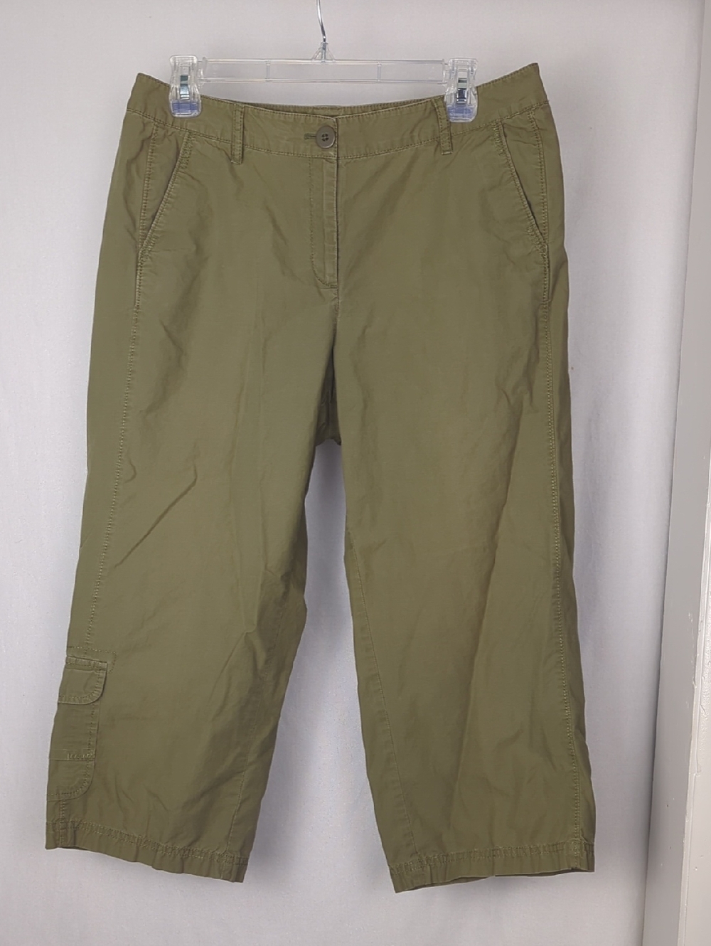 J. Jill Olive Green Cargo Capris Women's Size 10